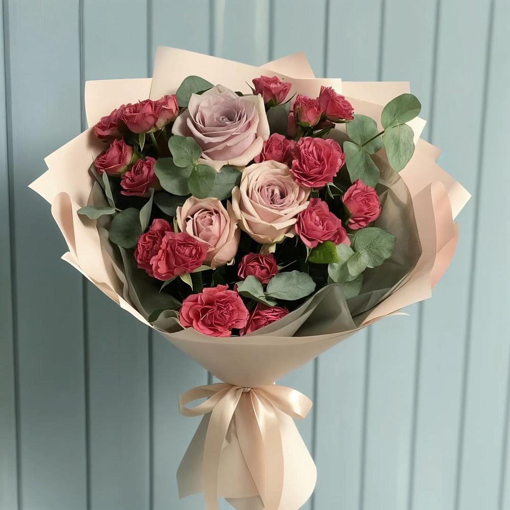 Букет цветов из: Гвоздики и Розы в Починках
