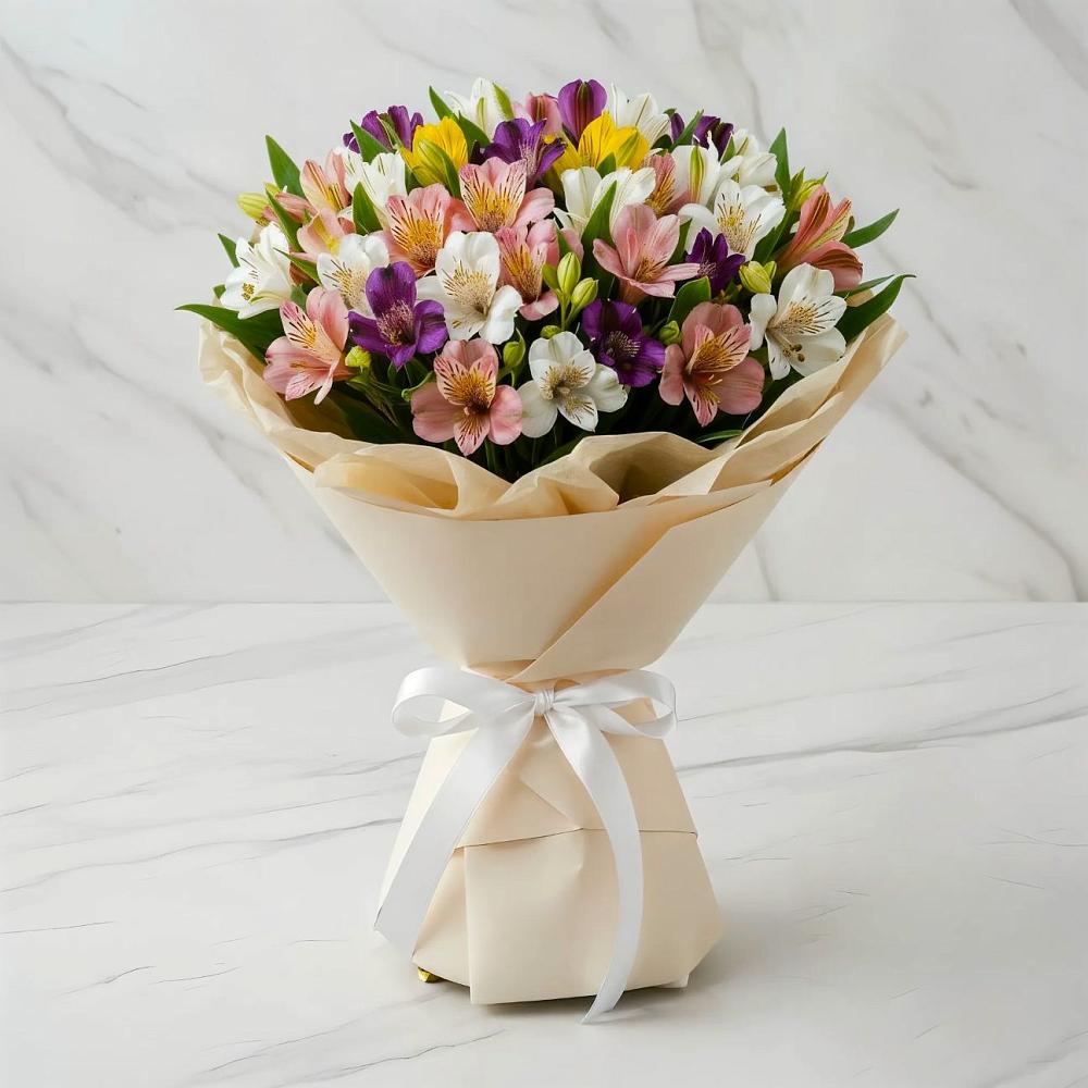 Букет цветов из: Альстромерии в Починках