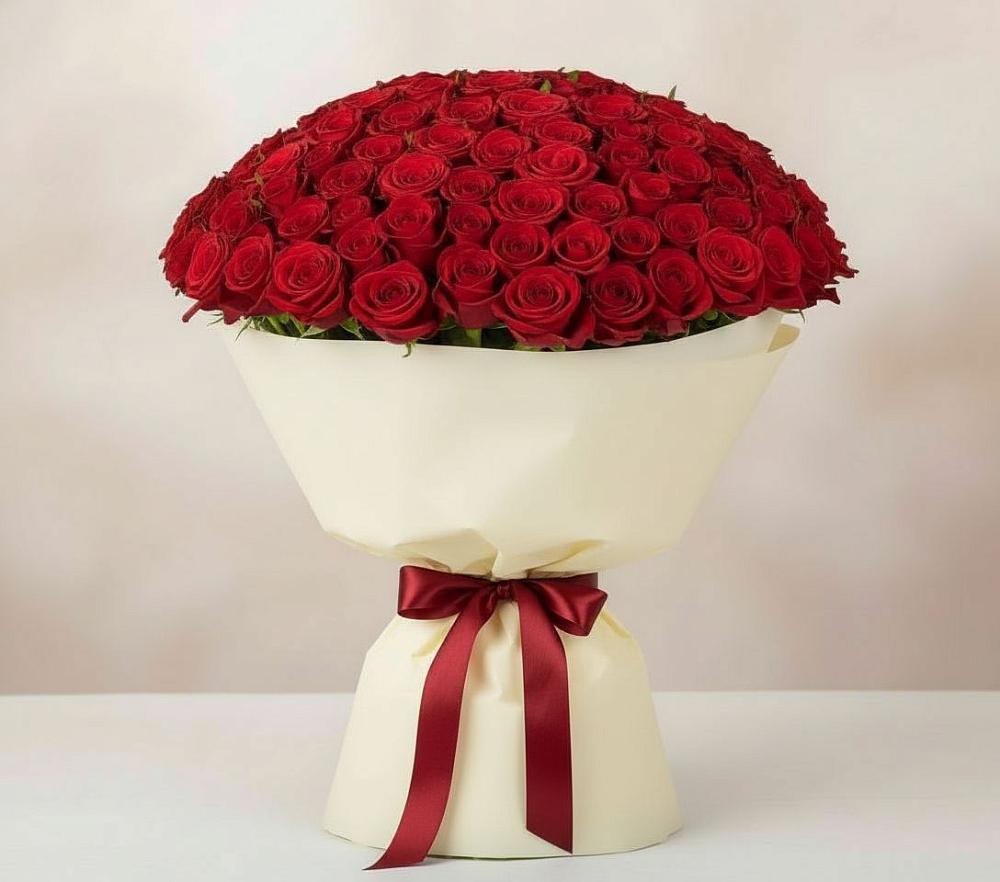 Букет 101 Красная роза Милано в Починках