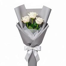 Букет 3 белые розы #REPLACE_PRED# Починках