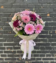 Букет цветов из:  Герберы и Хризантемы в Починках