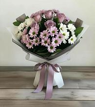 Букет цветов из:  Хризантемы и Розы #REPLACE_PRED# Починках