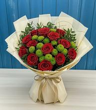 Букет цветов из:  Розы и Хризантемы в Починках