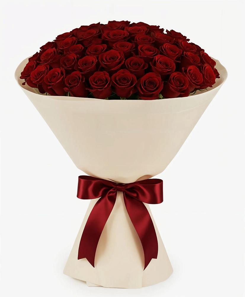 Букет 101 Бордовая роза Блэк Бакарра в Починках