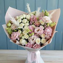 Букет цветов из:  Альстромерии и Розы в Починках